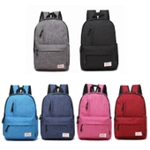 Evrensel Çok Fonksiyonlu Kanvas Laptop Omuz Çantası Sırt Çantası Siyah 42x29x13cm 15.6 Inç ve Altı Laptoplar İçin - 10