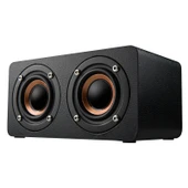 M5 Ahşap Bluetooth 4.2 Subwoofer Hoparlör Siyah TF Kart AUX FM Destekli - 1