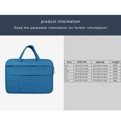 Universal Siyah Çok Cepli Oxford Kumaş Yumuşak Taşınabilir Laptop Tablet Çantası 14 İnç ve Altı - 11