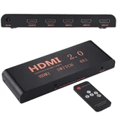 4 Girişli 4K 60Hz HDMI 2.0 Anahtarı Uzaktan Kumandalı EU Fiş - 1