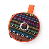 Katlanabilir Etnik Desenli Kumaş Mendil Kutusu Saklama Çantası 14.5x13 cm - 4