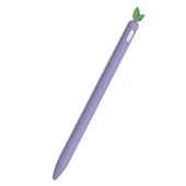 Apple Pencil 2 Uyumlu Mor Silikon Kaymaz Koruyucu Kılıf - 1