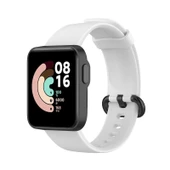 Xiaomi Mi Watch Lite ve Redmi Watch xDfind Beyaz Silikon Saat Kayışı - 4