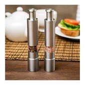 Paslanmaz Çelik Otomatik Basmalı Baharat Öğütücü thumbnail 4