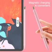 Apple Pencil 2 Uyumlu Mor Silikon Kaymaz Koruyucu Kılıf - 6