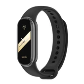 Xiaomi Smart Band 9 9 NFC 8 8 NFC Uyumlu Siyah Metal Tokalı Silikon Saat Kayışı - 1