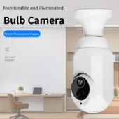 1080P K8 Model Ampul Tipi WiFi Güvenlik Kamerası Beyaz Gece Görüşlü İki Yönlü Görüş ve Hareket Algılama - 2