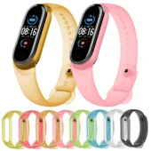 Xiaomi Mi Band 5 TPU Şeffaf Silikon Saat Kayışı Mavi - 6