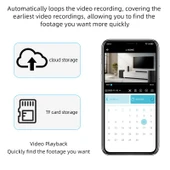 K11 1080P HD Gece Görüşlü Çift Bantlı Çift Işıklı Tam Renk WiFi Kamera Beyaz - 9