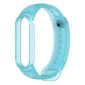 Xiaomi Mi Band 5 TPU Şeffaf Silikon Saat Kayışı Mavi - 1