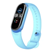 Xiaomi Mi Band 5 TPU Şeffaf Silikon Saat Kayışı Mavi - 2