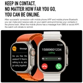 S800 Ultra Max Akıllı Bileklik 15 İnç Silikon Kordonlu Siyah Bluetooth Arama Nabız Kan Basıncı Kan Oksijen Ölçer - 6
