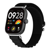 Xiaomi Smart Band 9 Pro ve 8 Pro İçin Siyah Naylon Döngü Saat Kayışı - 1
