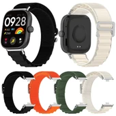 Xiaomi Smart Band 9 Pro ve 8 Pro İçin Siyah Naylon Döngü Saat Kayışı - 5