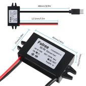 12V den 5V 3A Araç Güç Dönüştürücü DC Modül Voltaj Regülatörü 2 si 1 Arada Çift USB Dişi - 5