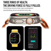 S800 Ultra Max Akıllı Bileklik 15 İnç Silikon Kordonlu Siyah Bluetooth Arama Nabız Kan Basıncı Kan Oksijen Ölçer - 4