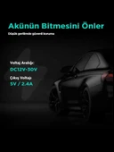 Park Modu Kablosu USB Type-C Akü Sigorta Bağlantı Kablosu Araç İçi Kamera Kiti Tüm Kameralara Uyumlu - 3