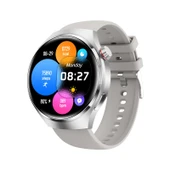 GT4 Akıllı Bileklik 1.53 İnç Akıllı Saat Bluetooth Arama NFC Kalp Atış Hızı Gümüş - 1