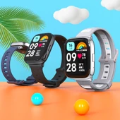 Xiaomi Redmi Watch 3 Lite ve Watch 3 Active Uyumlu Nefes Alabilir TPU Saat Kayışı Gece Mavisi Gümüş - 5