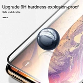 iPhone 16 Plus Uyumlu Yüksek Alüminyum Büyük Kavisli Tam Ekran Temperli Cam - 3