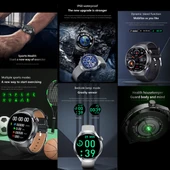 GT4 Akıllı Bileklik 1.53 İnç Akıllı Saat Siyah Bluetooth Arama NFC Nabız Ölçer - 7