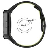 Xiaomi Redmi Watch 3 Lite Siyah Kirmizi Iki Renkli Silikon Saat Kayisi - 6