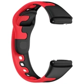 Xiaomi Redmi Watch 3 Lite Siyah Kirmizi Iki Renkli Silikon Saat Kayisi - 4