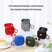 TG809 2si1 Arada Taşınabilir Kablosuz Hoparlör ve Mini TWS Bluetooth Kulaklık Siyah - 4