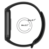 Xiaomi Mi Band 8 Paslanmaz Çelik Toka Silikon Saat Kayışı Gece Mavisi - 7