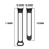 Xiaomi Mi Band 8 Spor İki Renkli Silikon Saat Kayışı Gece Mavisi Beyaz - 7