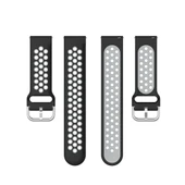22mm Siyah Gri İki Renkli Silikon Spor Saat Kayışı Xiaomi Mi Watch Color Uyumlu - 4