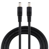 8A DC Güç Fişi 5.5 x 2.1mm Erkekten Erkeğe Adaptör Kablo Siyah 50cm - 1