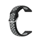22mm Siyah Gri İki Renkli Silikon Spor Saat Kayışı Xiaomi Mi Watch Color Uyumlu - 2