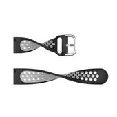 22mm Siyah Gri İki Renkli Silikon Spor Saat Kayışı Xiaomi Mi Watch Color Uyumlu - 6