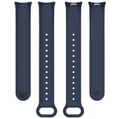 Xiaomi Mi Band 8 Paslanmaz Çelik Toka Silikon Saat Kayışı Gece Mavisi - 5