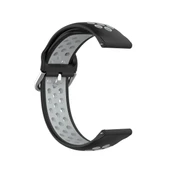 22mm Siyah Gri İki Renkli Silikon Spor Saat Kayışı Xiaomi Mi Watch Color Uyumlu - 3