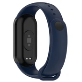 Xiaomi Mi Band 8 Paslanmaz Çelik Toka Silikon Saat Kayışı Gece Mavisi - 2