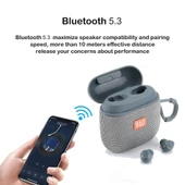 TG809 2si1 Arada Taşınabilir Kablosuz Hoparlör ve Mini TWS Bluetooth Kulaklık Siyah - 3