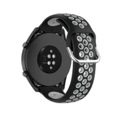 22mm Siyah Gri İki Renkli Silikon Spor Saat Kayışı Xiaomi Mi Watch Color Uyumlu - 5