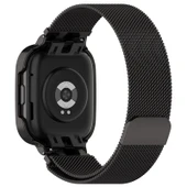 Xiaomi Redmi Watch 3 ve Mi Watch Lite 3 Uyumlu Siyah Milan Metal Saat Kordonu ve Çerçevesi - 2
