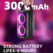 Hopestar Party200 Mini Taşınabilir Bluetooth Hoparlör Gri RGB Işıklı - 7