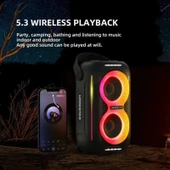 Hopestar Party200 Mini Taşınabilir Bluetooth Hoparlör Gri RGB Işıklı - 6