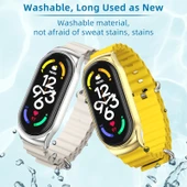 Xiaomi Mi Band 6 5 4 3 Uyumlu Siyah Silikon Nefes Alabilir Saat Kayışı - 4