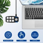 Bluetooth Kablosuz RGB Mekanik Programlanabilir Oyun Klavyesi 6 Tuş 1 Döner Düğme Beyaz - 4