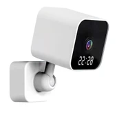 DP27 1080P Saat Priz Kartlı WiFi Kamera Beyaz EU Fiş Destekli İki Yönlü Sesli Görüşme ve Mobil İzleme - 2