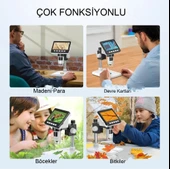 1000X Dijital Mikroskop 1080P LCD Ekran USB HD Mikroskop 50X-1000X Büyütme LED Işıklı Kamera Şarjlı - 7