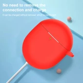 Google Pixel Buds Pro Kablosuz Kulaklık Silikon Koruyucu Kılıf Beyaz Askılı - 4