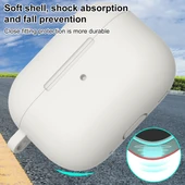 AirPods Pro 2 Kalınlaştırılmış Tek Parça Darbeye Dayanıklı Kulaklık Kılıfı Off White - 5