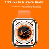 KD99 Ultra Akıllı Saat 1.99 inç IPS Ekran Kalp Atış Hızı ve Kan Oksijen Ölçer Spor Modları Altın Turuncu - 3