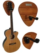 Gitar Bağlama Ukulele Duvar Askısı Standı Masif Çam Ağacı Tik + Dübel ve Vida dahil - 2